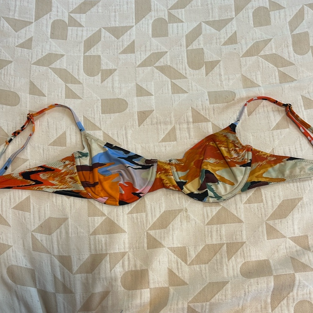Solid & Striped multicolored bikini top